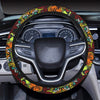 Tattoo Tiger Colorful Design Steering Wheel Cover with Elastic Edge