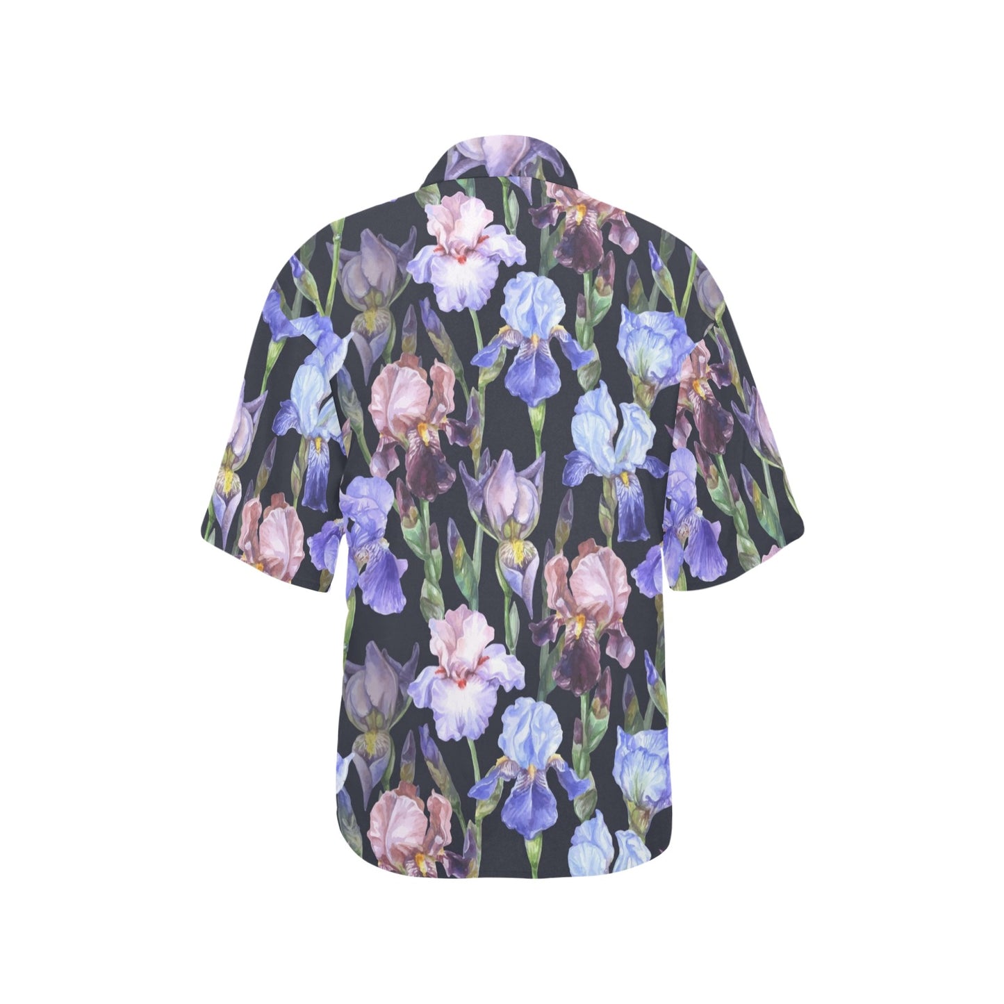 Iris Pattern Print Design IR04 Women's Hawaiian Shirt