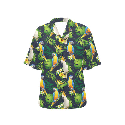 Parrot Pattern Print Design A03 Women's Hawaiian Shirt