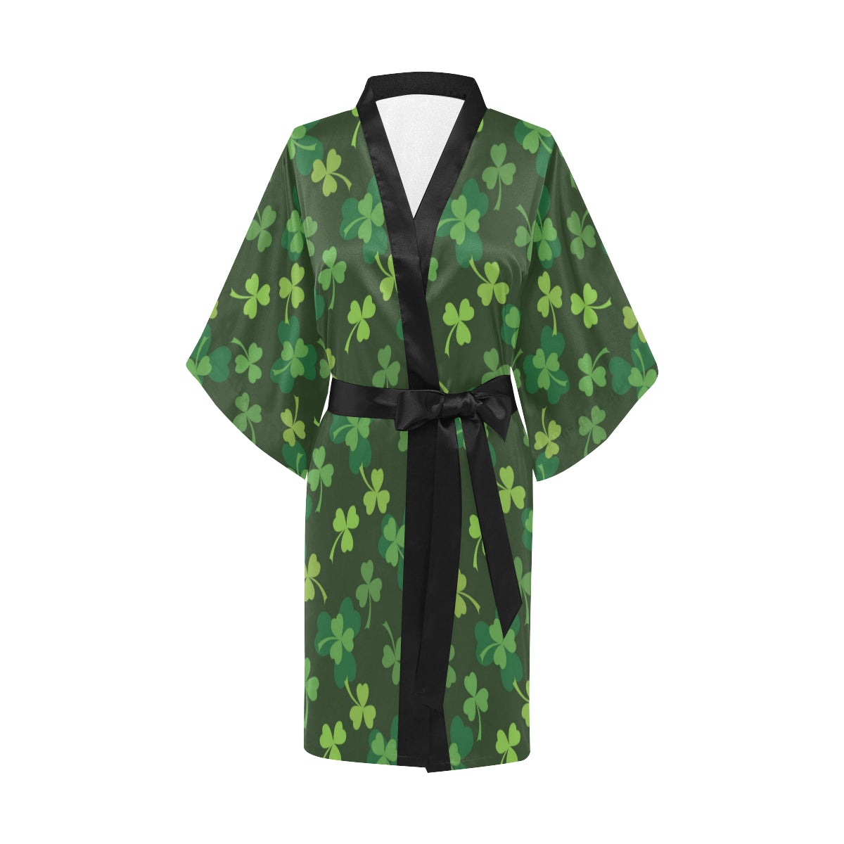 Irish Pattern Print Design 03 Women's Short Kimono