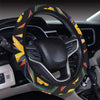 Bird Of Paradise Pattern Print Design BOP016 Steering Wheel Cover with Elastic Edge