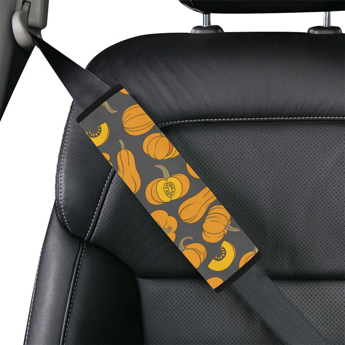 Pumpkin Pattern Print Design A03 Car Seat Belt Cover