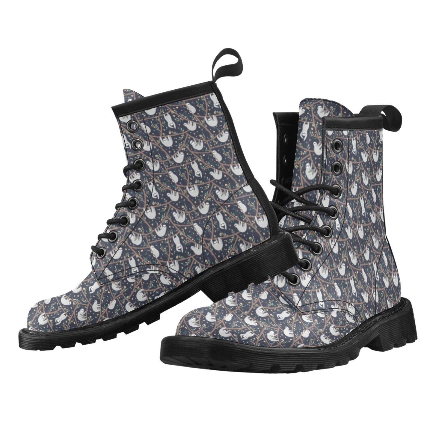 Sloth Happy Design Themed Print Women's Boots