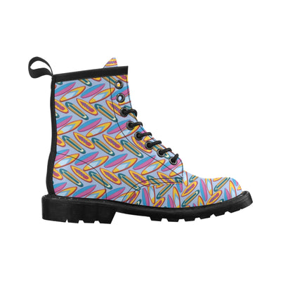 Surfboard Pattern Print Design LKS303 Women's Boots