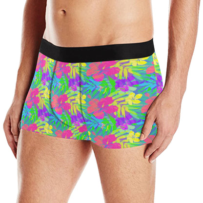 Neon Tropical Pattern Print Design A03 Men's Boxer Briefs