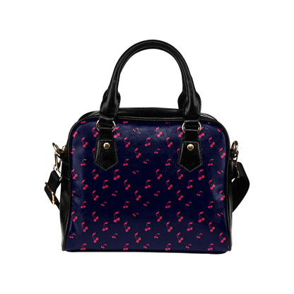 Cherry Pattern Print Design 02 Shoulder Handbag