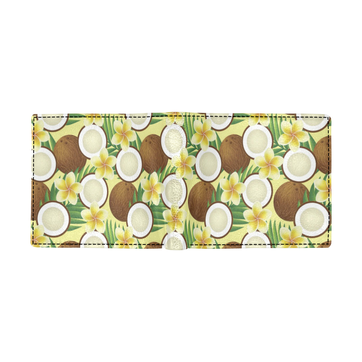 Coconut Pattern Print Design CN02 Men's ID Card Wallet