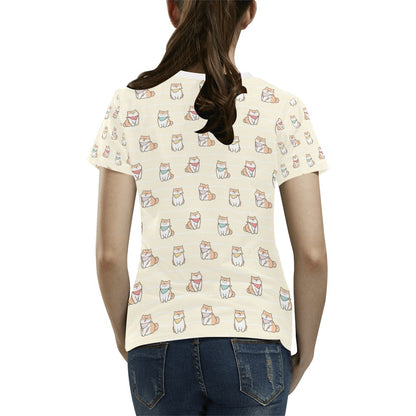 Shiba Inu Print Design LKS306 Women's  T-shirt