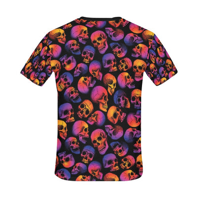 Skull Multicolor Print Design LKS3011 Men's All Over Print T-shirt