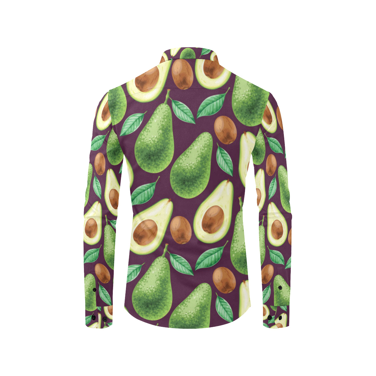 Avocado Pattern Print Design AC08 Men's Long Sleeve Shirt