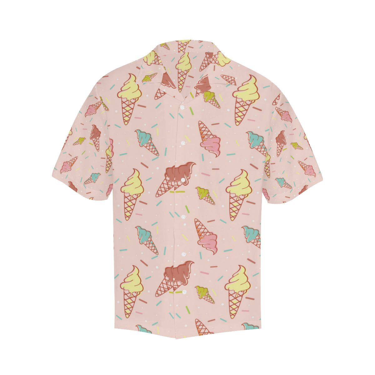 Ice Cream Pattern Print Design 02 Men's Hawaiian Shirt