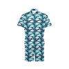 Shark Design Print Men's Romper