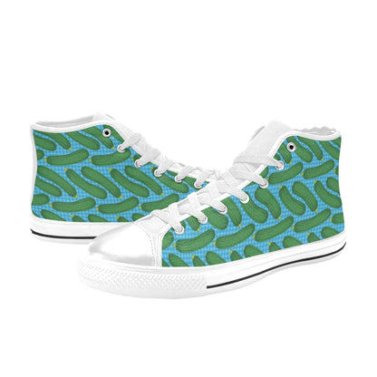 Zucchini Print Design LKS301 High Top Women's White Shoes
