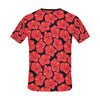 Hibiscus Red Pattern Print Design LKS306 Men's All Over Print T-shirt