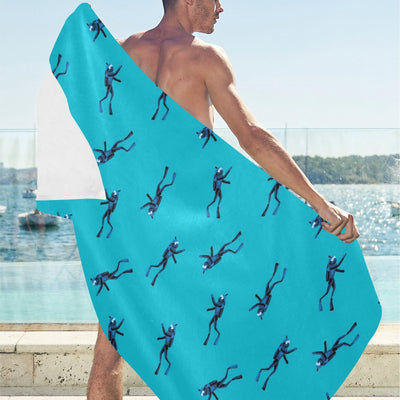 Scuba Driver Print Design LKS304 Beach Towel 32" x 71"