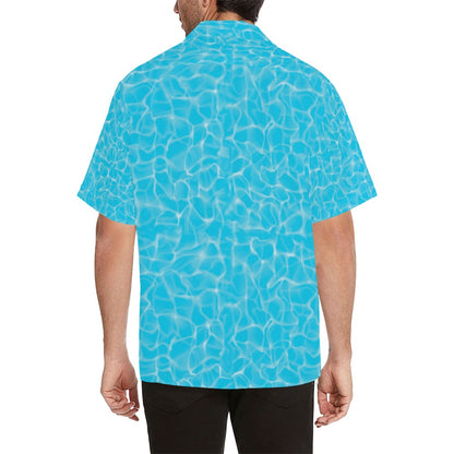 Swimming Pool Texture Print Design LKS301 Men's Hawaiian Shirt