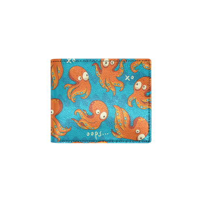 Octopus Pattern Print Design A02 Men's ID Card Wallet
