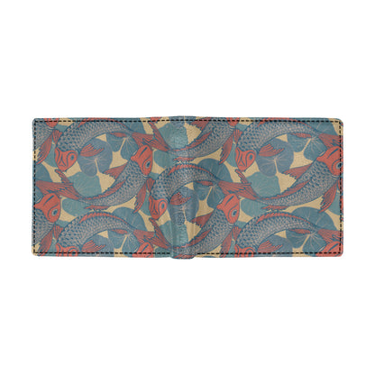 Pisces Pattern Print Design A01 Men's ID Card Wallet