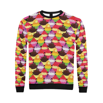 Cupcake Pattern Print Design CP02 Men Long Sleeve Sweatshirt