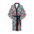 Donkey Red Elephant Pattern Print Design 03 Women's Short Kimono