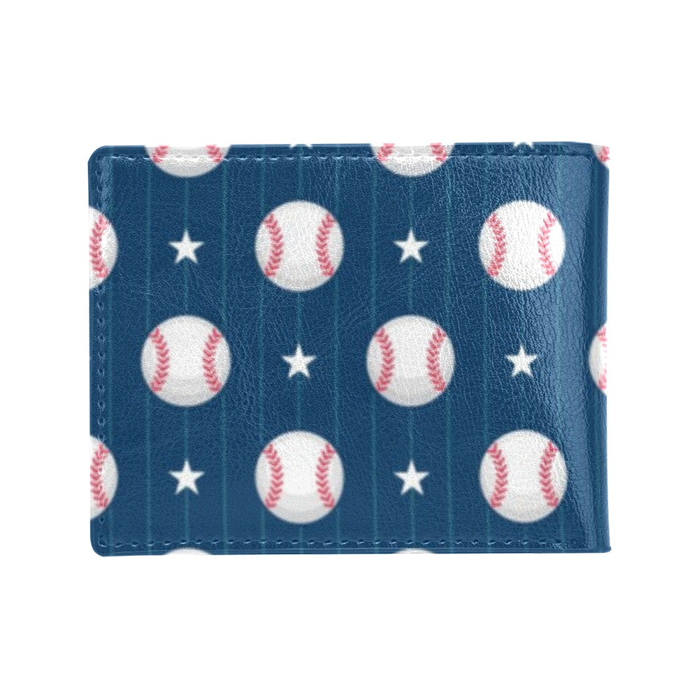Baseball Star Print Pattern Men's ID Card Wallet