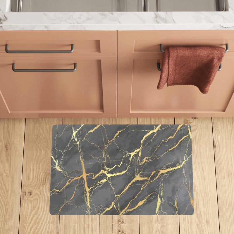 Marble Pattern Print Design 02 Kitchen Mat