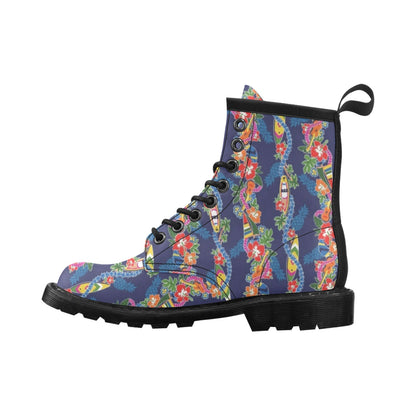 Hawaiian Themed Pattern Print Design H04 Women's Boots