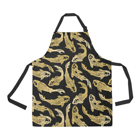 KOI Fish Pattern Print Design 03 Apron with Pocket