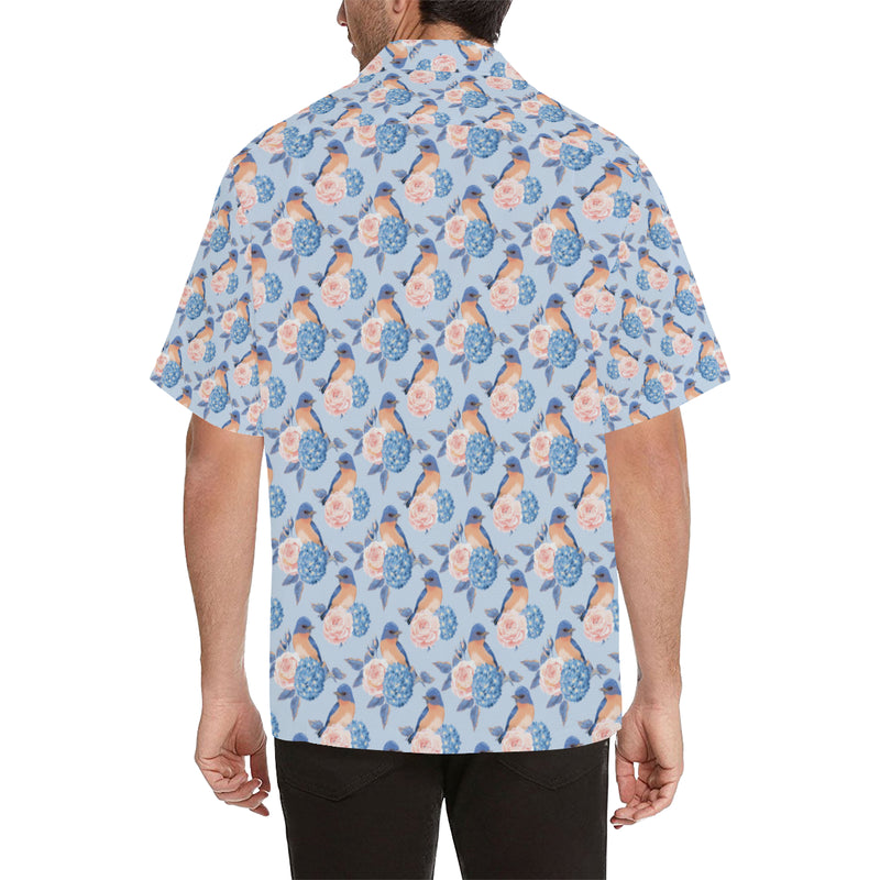 Bluebird Pattern Print Design 01 Men's Hawaiian Shirt