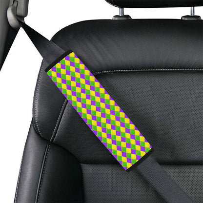 Mardi Gras Pattern Print Design 01 Car Seat Belt Cover