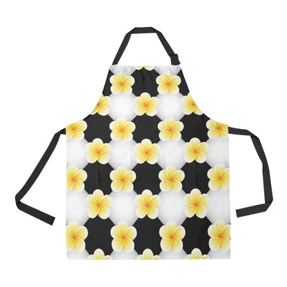 Plumeria Pattern Print Design A04 Apron with Pocket