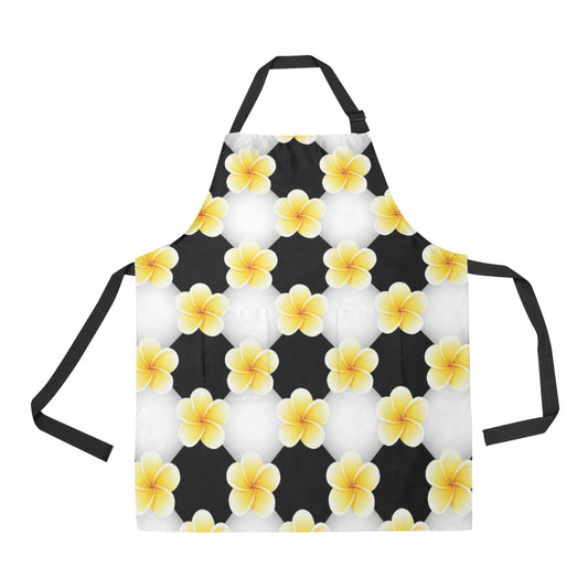 Plumeria Pattern Print Design A04 Apron with Pocket