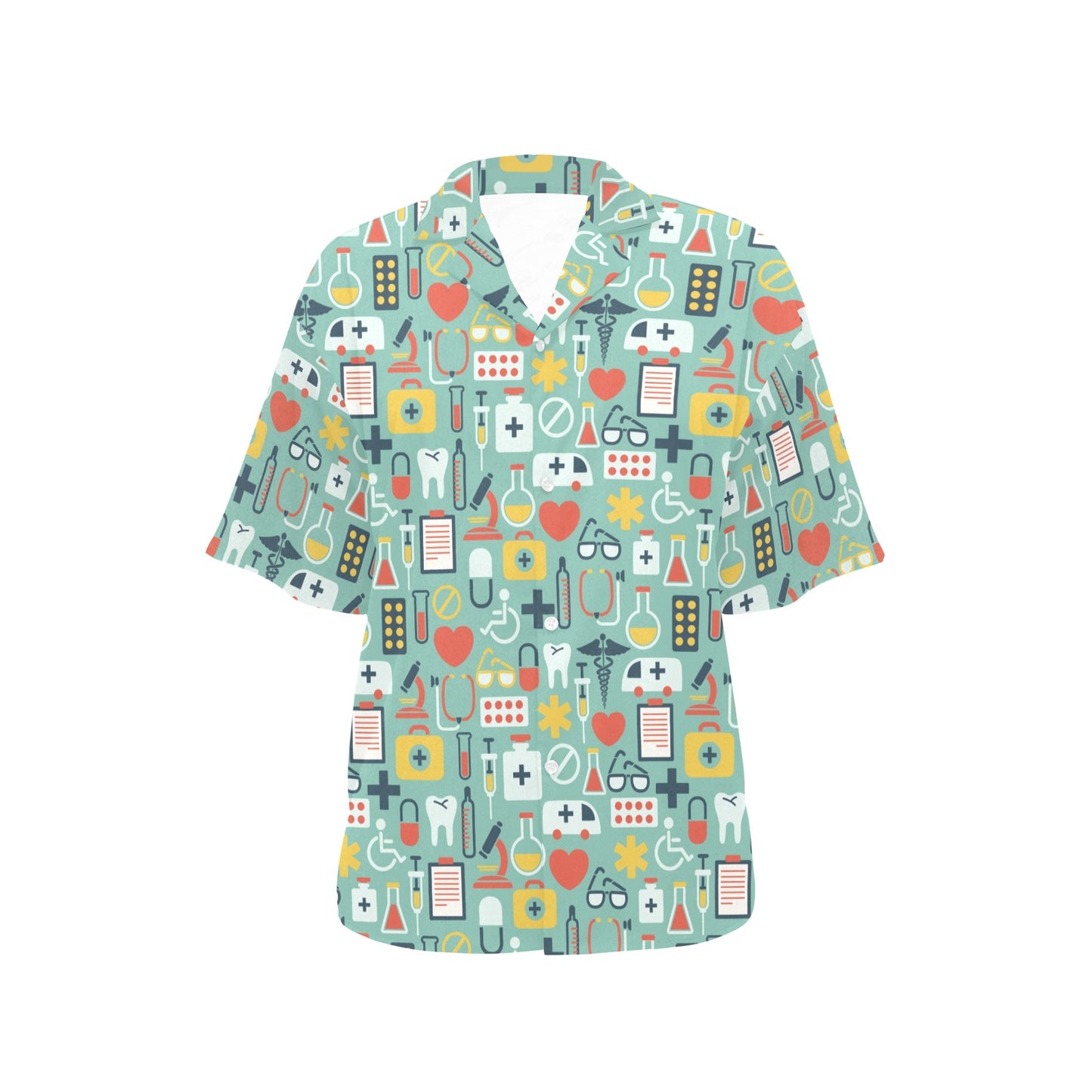 Medical Pattern Print Design 02 Women's Hawaiian Shirt