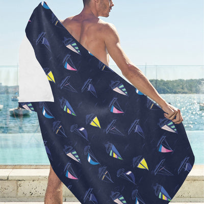 Sailboat Print Design LKS305 Beach Towel 32" x 71"