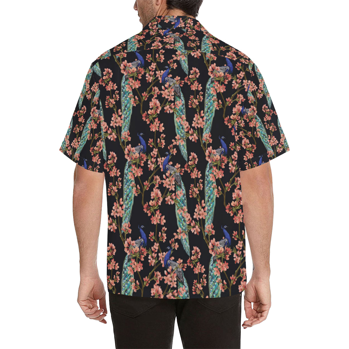 Peacock Pattern Print Design A01 Men's Hawaiian Shirt