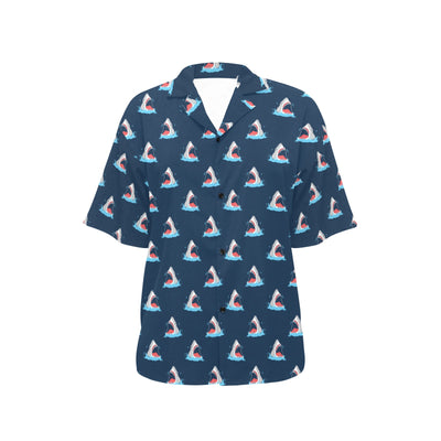 Shark Print Design LKS3010 Women's Hawaiian Shirt