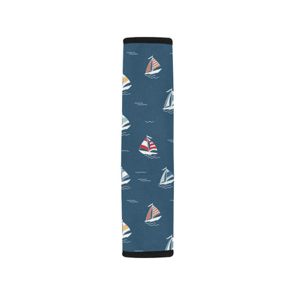 Sailing Ships Pattern Print Design A02 Car Seat Belt Cover
