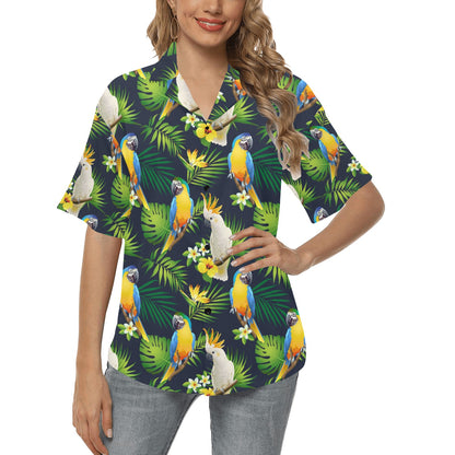 Parrot Pattern Print Design A03 Women's Hawaiian Shirt