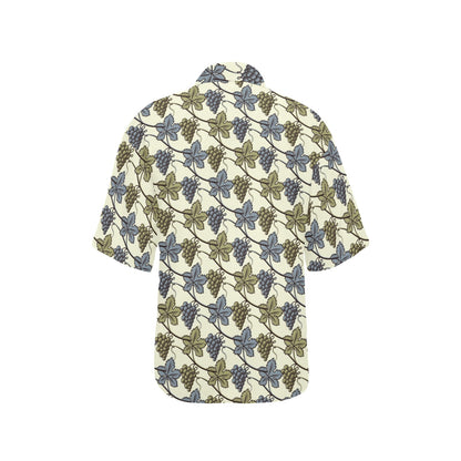 Grape Pattern Print Design GP03 Women's Hawaiian Shirt