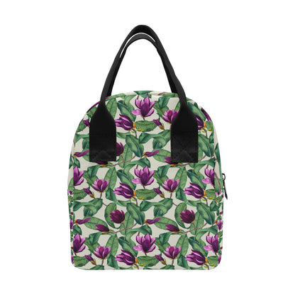 Magnolia Pattern Print Design MAG07 Insulated Lunch Bag