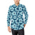 Blue Hibiscus Pattern Print Design HB011 Men's Long Sleeve Shirt