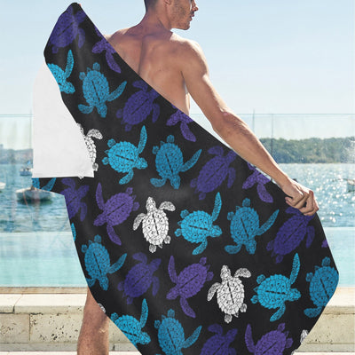 Sea Turtle Print Design LKS306 Beach Towel 32" x 71"