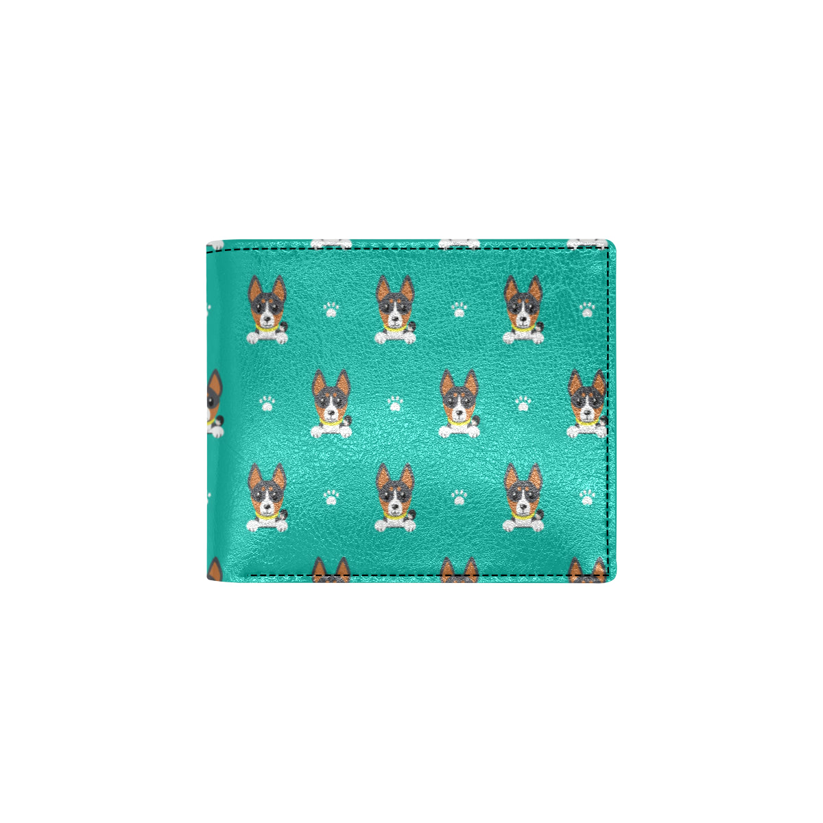 Basenji Pattern Print Design 03 Men's ID Card Wallet