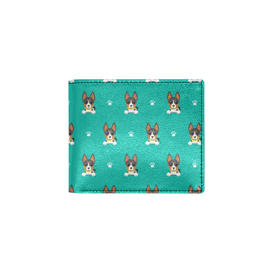 Basenji Pattern Print Design 03 Men's ID Card Wallet