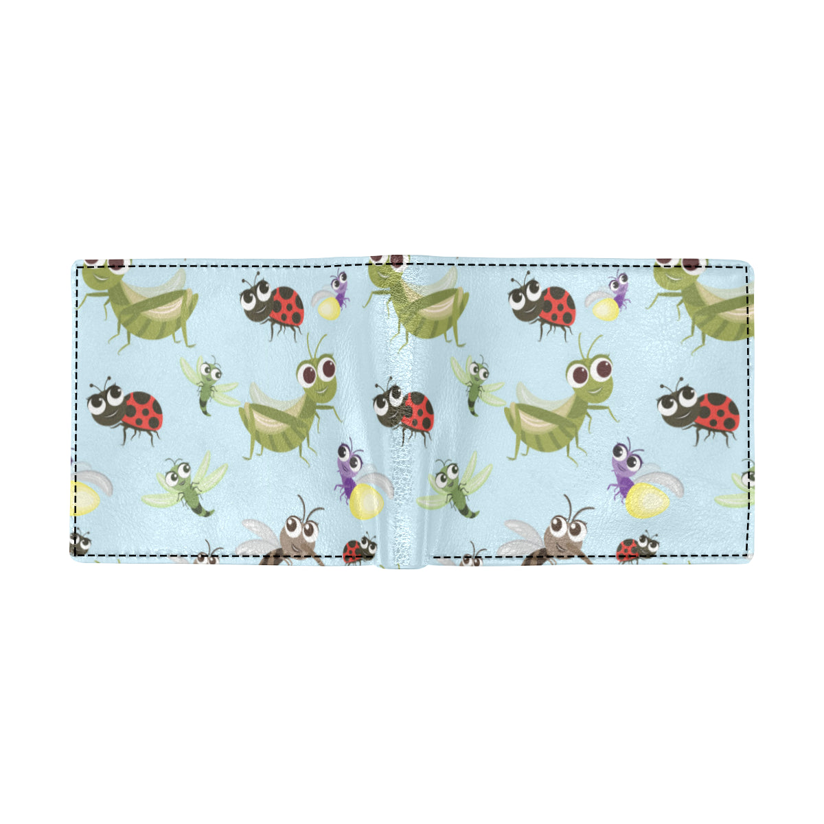 Ladybug Pattern Print Design 01 Men's ID Card Wallet