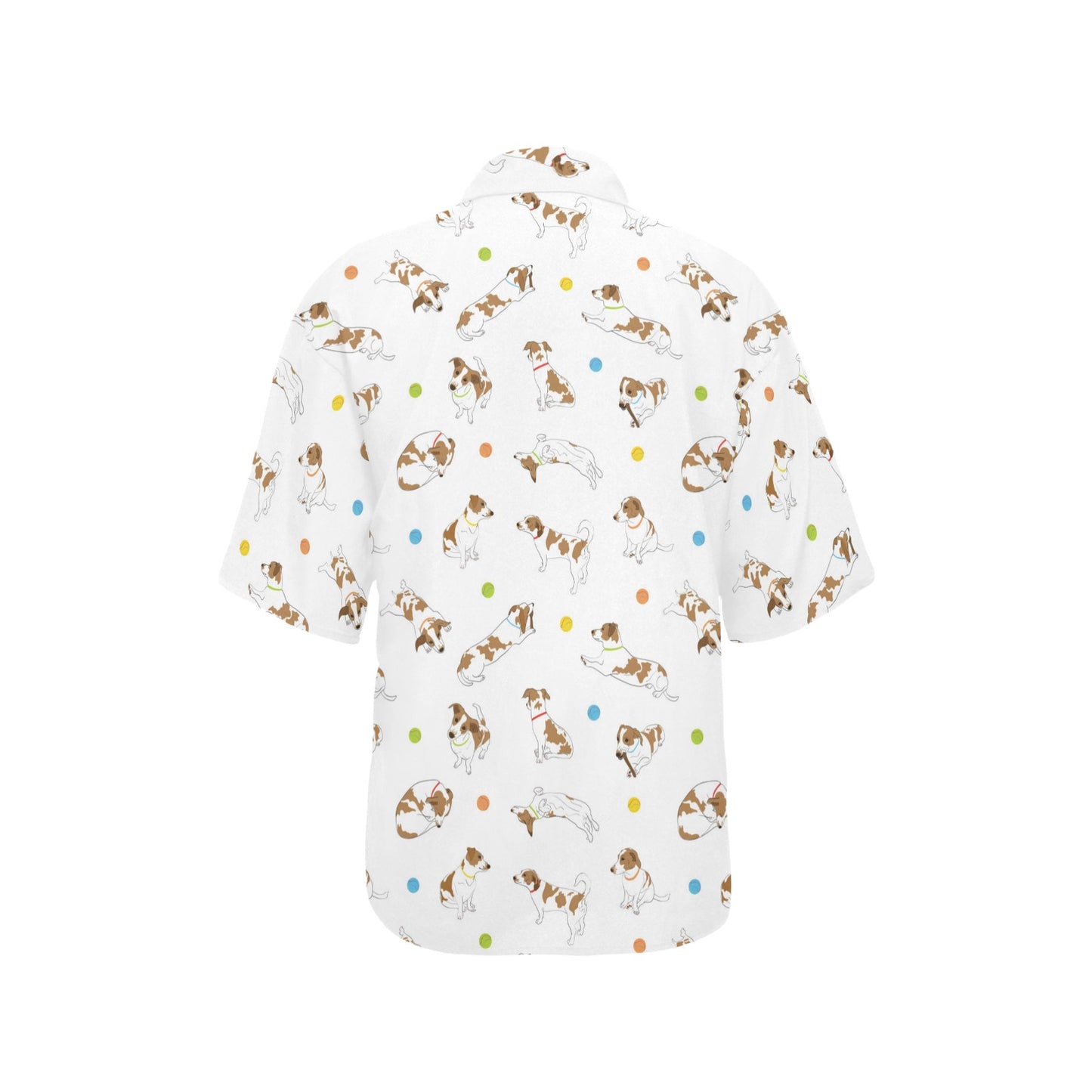Russell Terriers With Balls Print Design LKS307 Women's Hawaiian Shirt