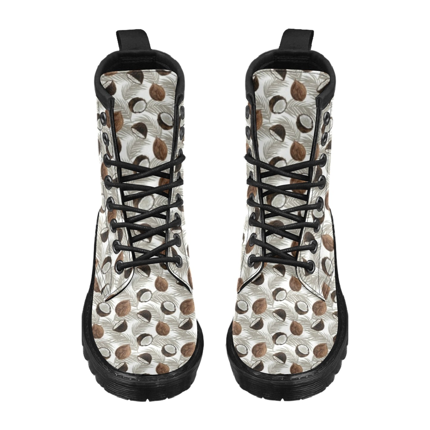 Coconut Pattern Print Design CN03 Women's Boots