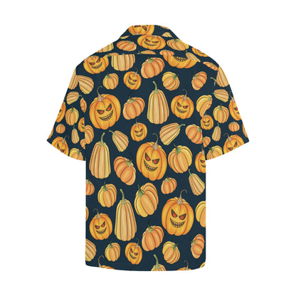 Pumpkin Halloween Pattern Print Design A04 Men's Hawaiian Shirt