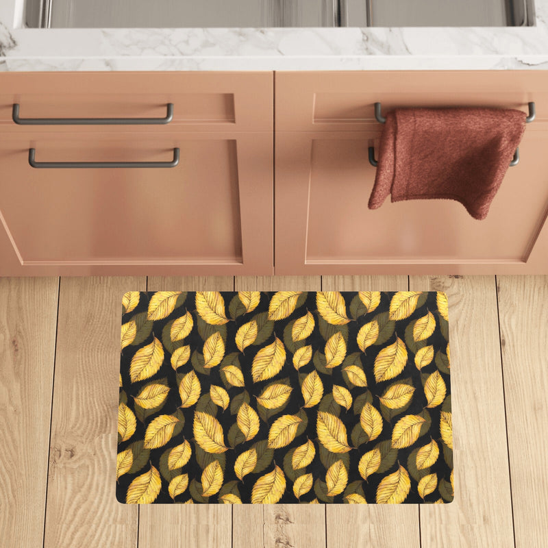 Elm Leave Summer Print Pattern Kitchen Mat