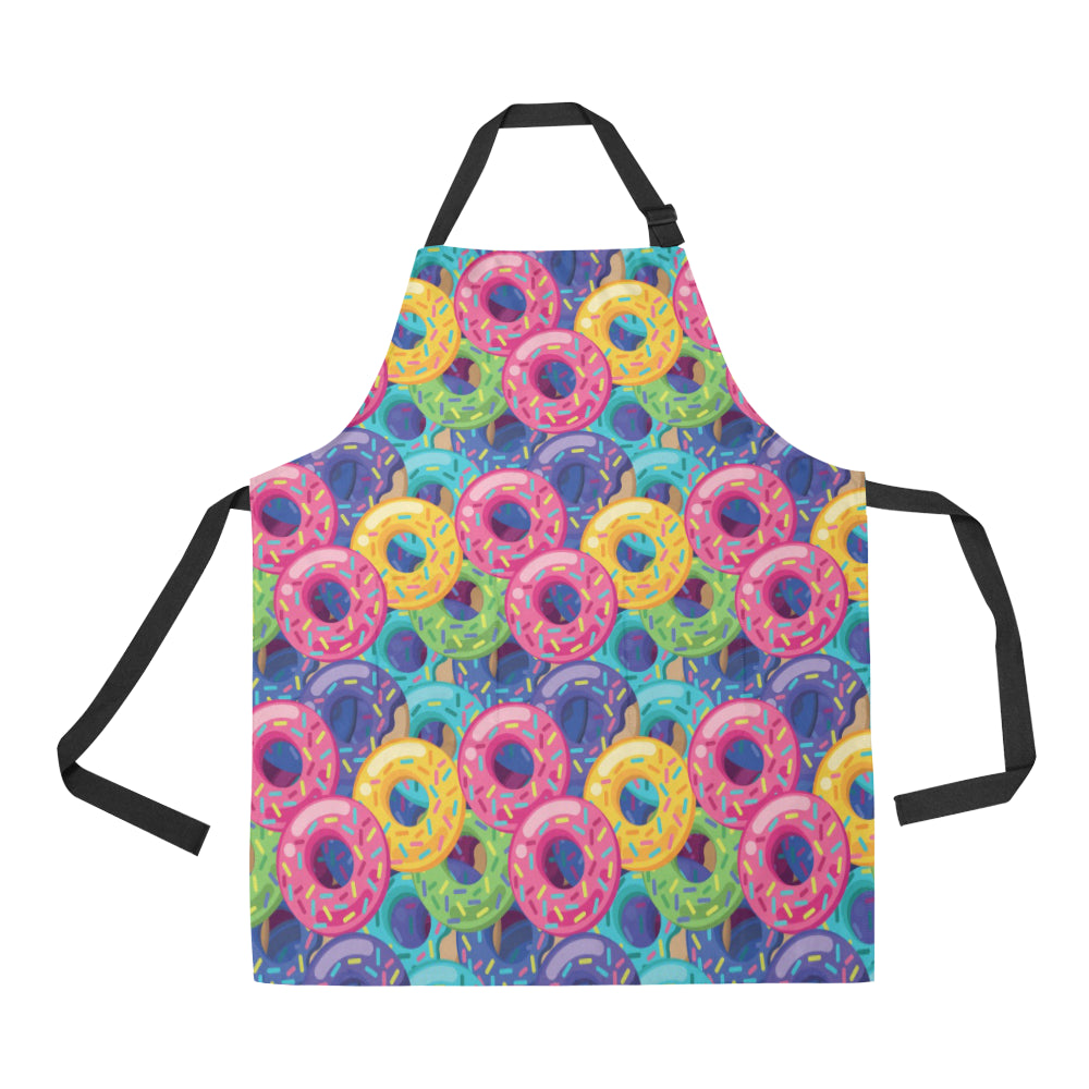 Donut Pattern Print Design DN010 Apron with Pocket
